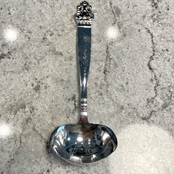 TH. Marthinsen Norway Cream Sauce Gravy Ladle Spoon Silver Plate - Picture 1 of 7